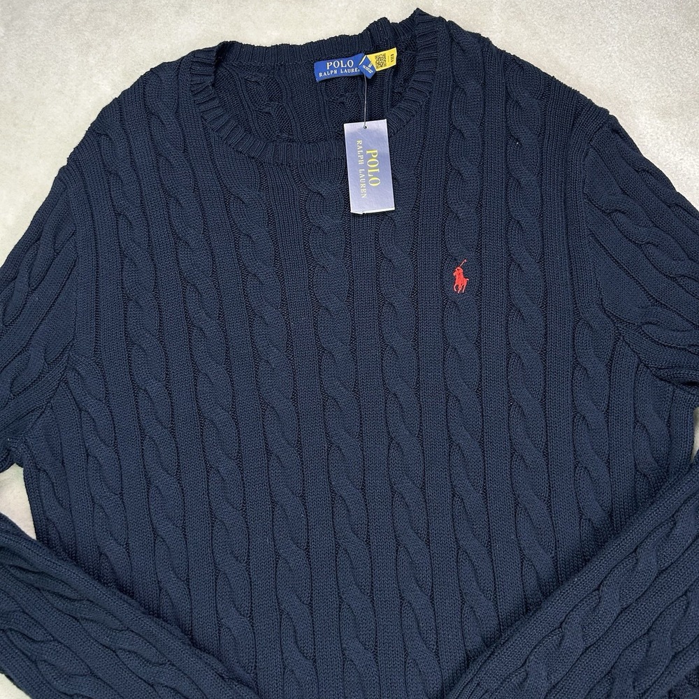 Polo Ralph Lauren Men's XLT Pullover CABLE Knit Sweater PONY NWT $148 Preppy